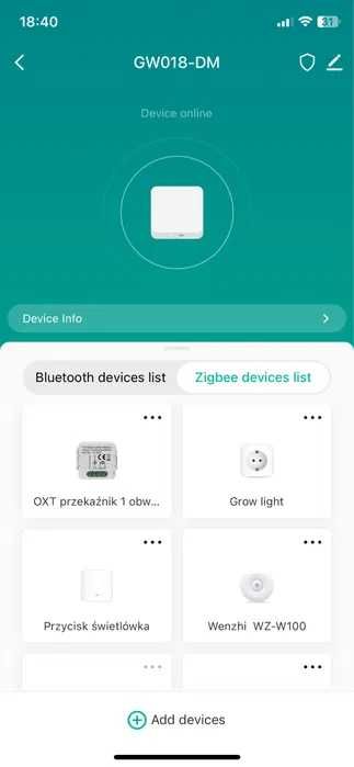 Bramka multimode ZigBee Bluetooth WIFI Tuya USB-C