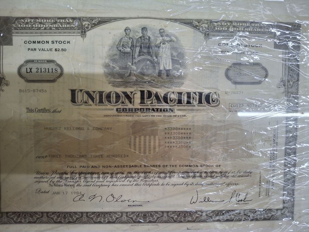 Ação muito.antiga union pacific com excelente moldura