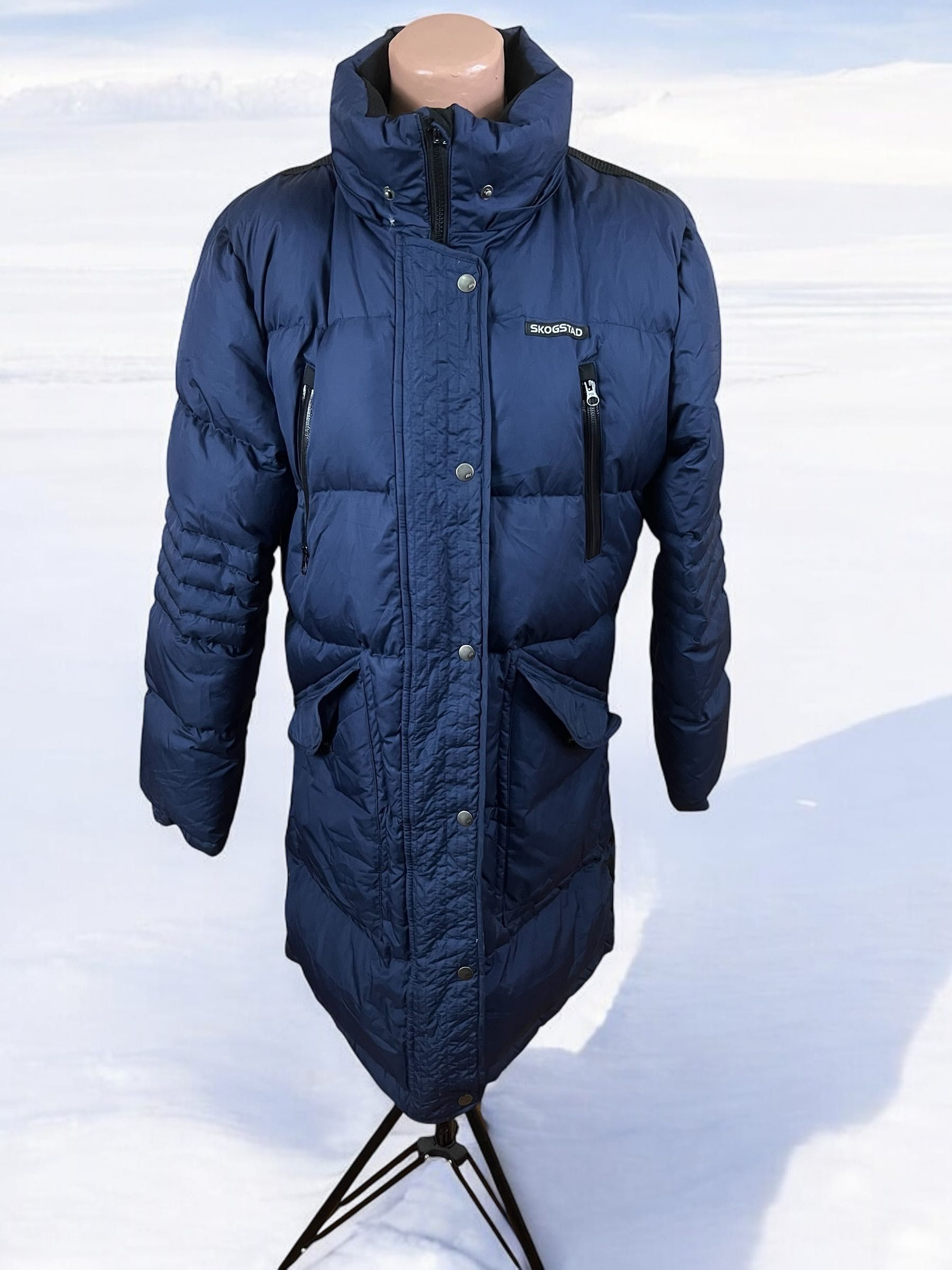 Skogstad roz. XXL damska granatowa parka puchowa
