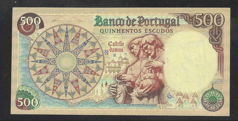 Magnífica nota de 500 Escudos