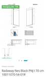 Parawan wannowy Radaway Nes Black PNJ 70cm