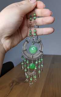 Naszyjnik zielony handmade rękodzieło