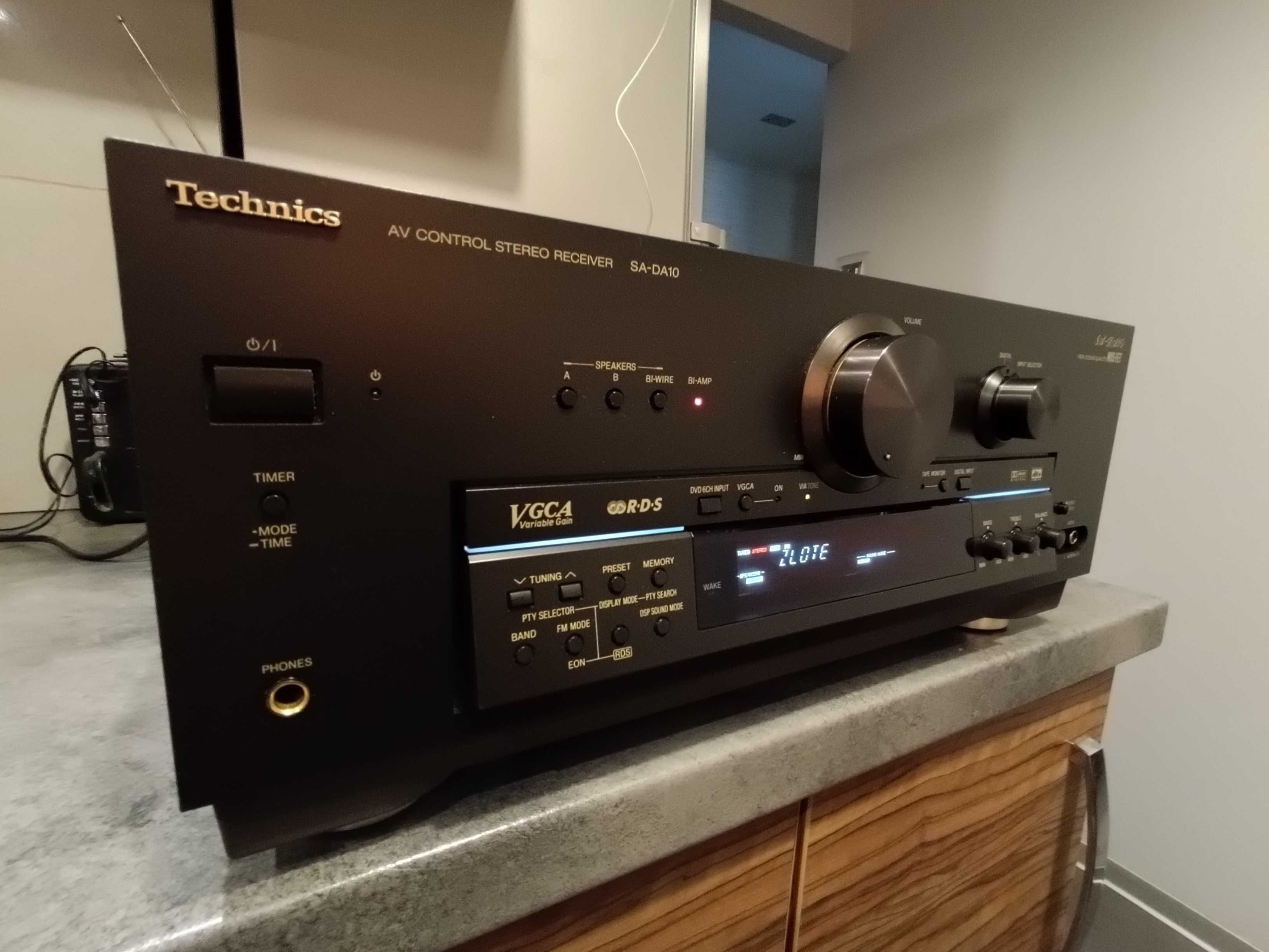 Amplituner Technics SA-DA10 PILOT KARTON najwyższy model. Gra jak Nowy