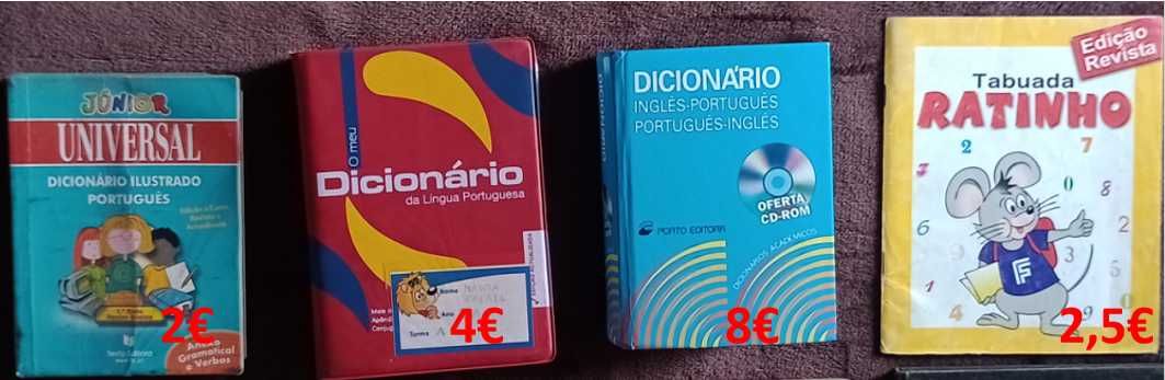 Livros e dicionários -- Português e Inglês