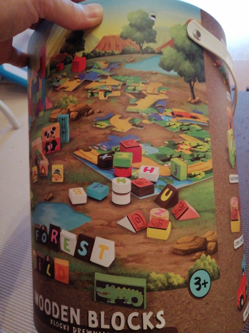 Klocki puzzle pieczątki 3+