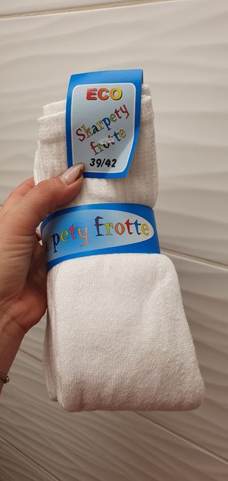 Białe bawełniane skarpetki frotte frota 39-42 bawełna