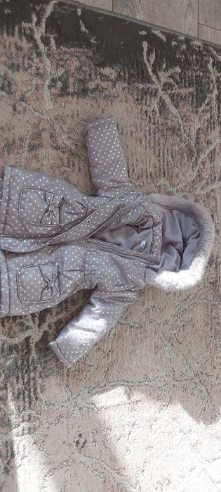 Kurtka ocieplana 80 plus czapka z kominem