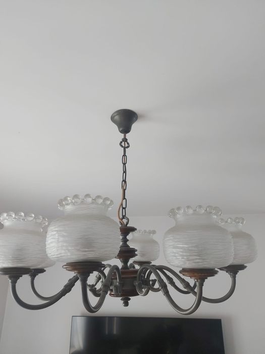 Lampa wisząca rustykalna holenderska stara