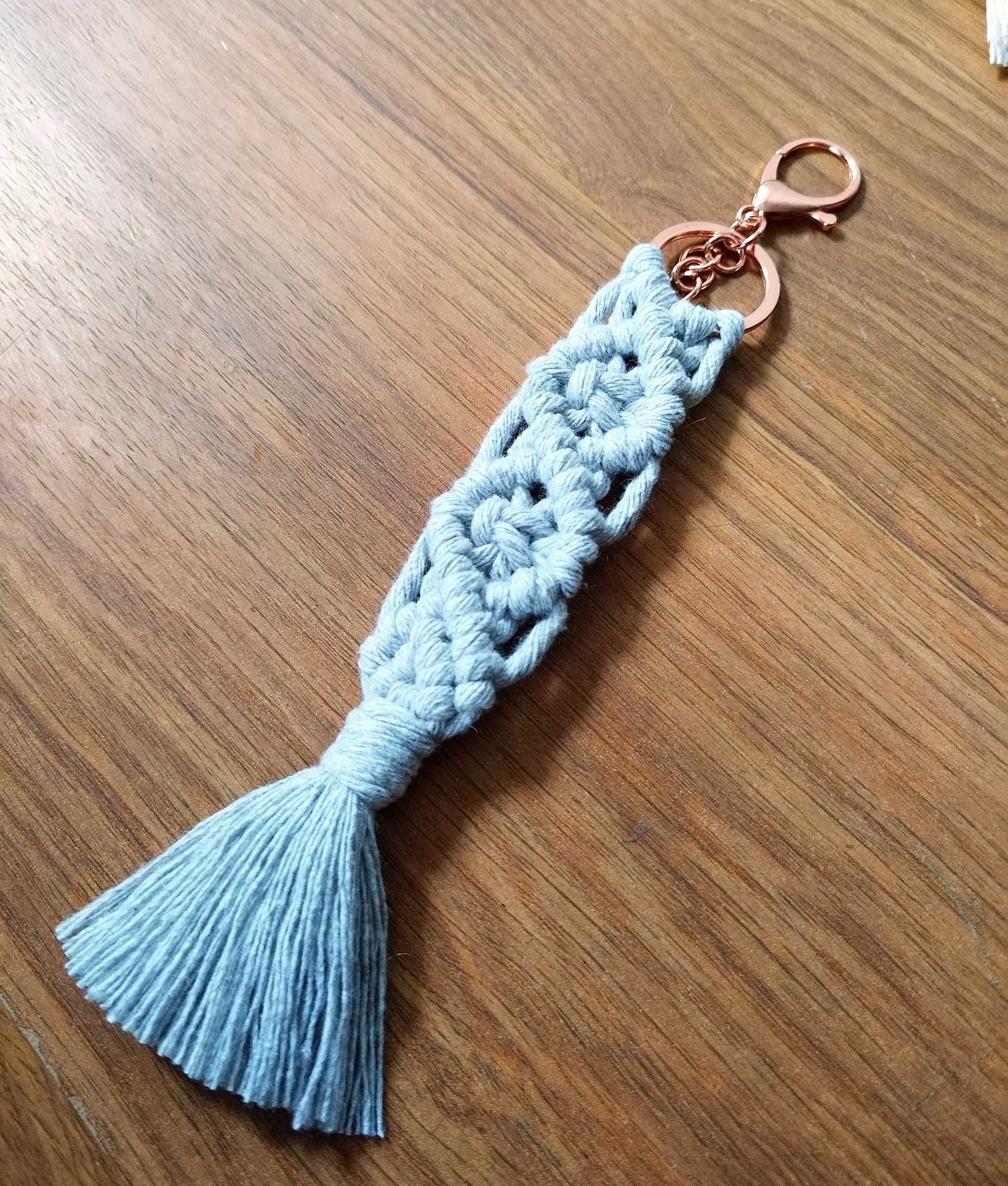 Brelok upominek dla gości weselnych BOHO MAKRAMA breloczek