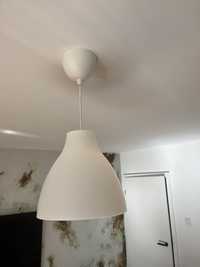 MELODI Lampa wisząca, biała, 28 cm + żarówka