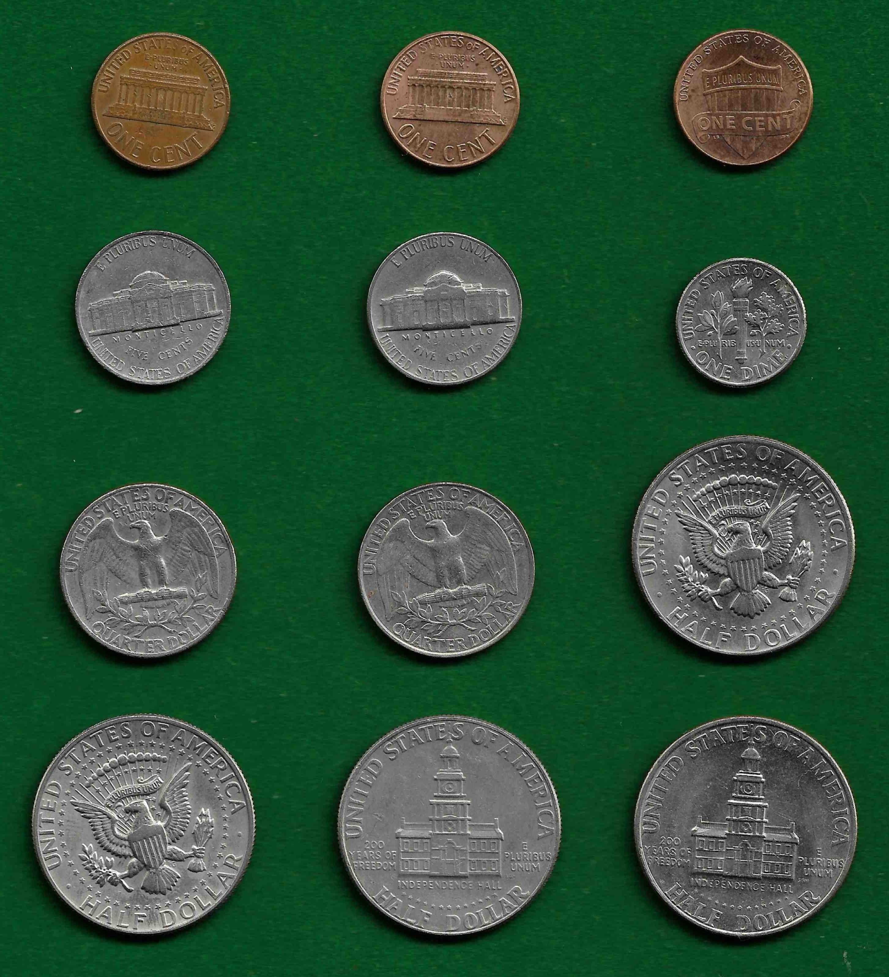 Coleção de (14) moedas - EUA