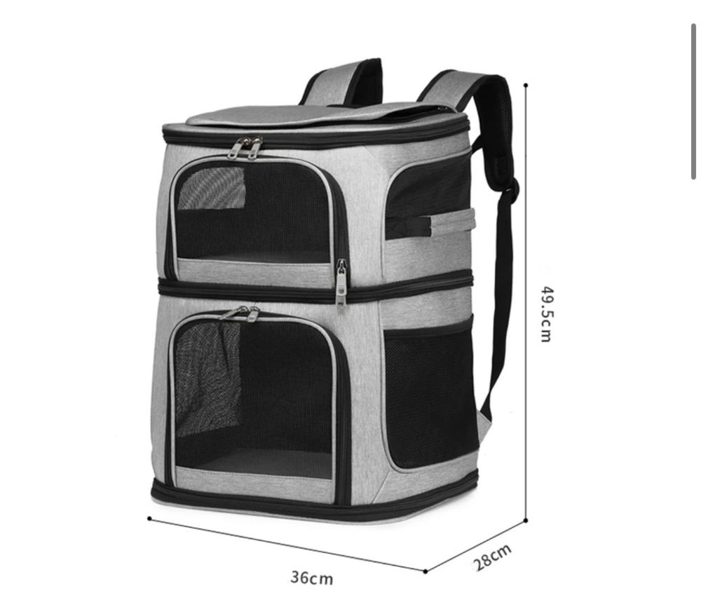 Дышащий двухэтажный рюкзак для домашних животных