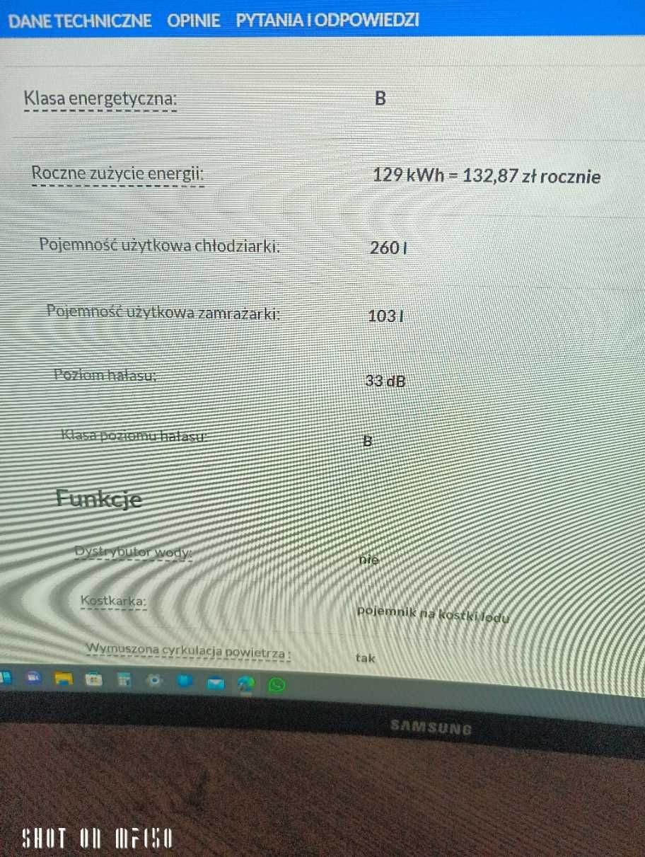 Lodówka marki SIEMENS