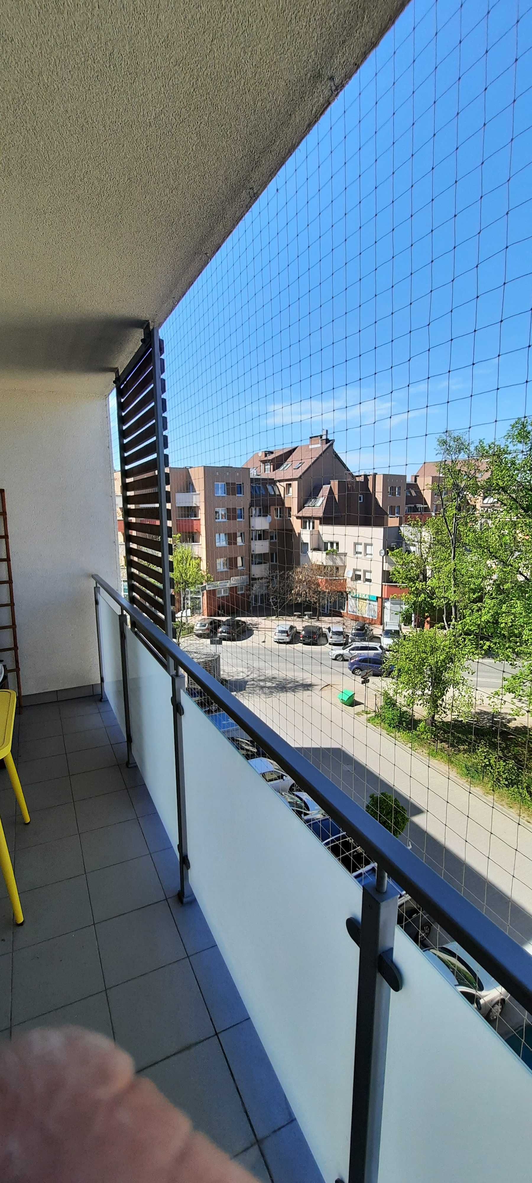 Siatka na balkon okno taras, na gołębie/przeciw ptakom, montaż kolce