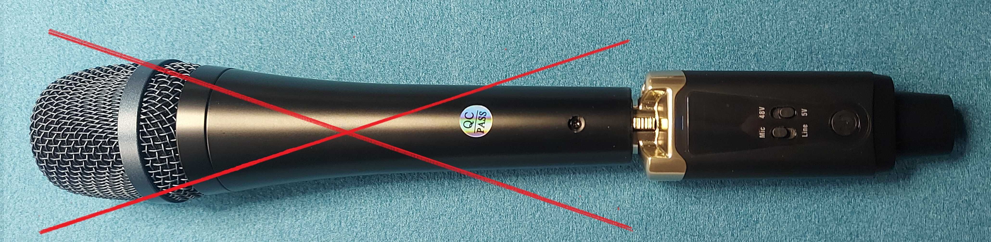 Bezprzewodowy system mikrofonowy audio XLR/JACK