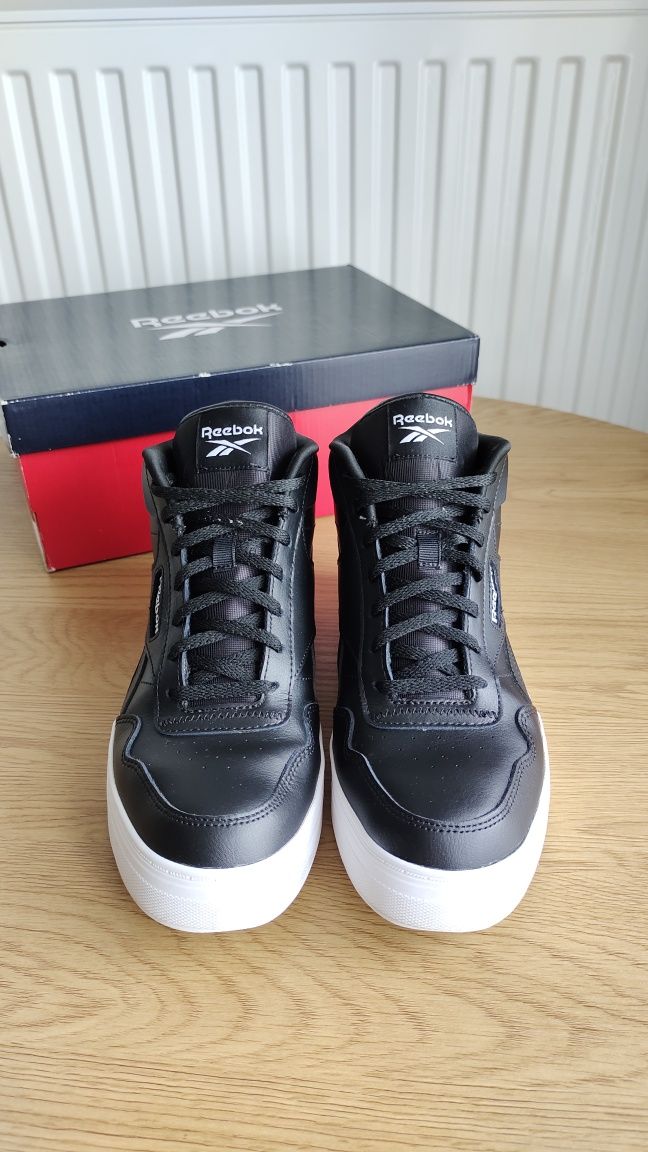 Skórzane buty sportowe, sneakersy wysokie za kostkę Reebok, r.39 (25,5