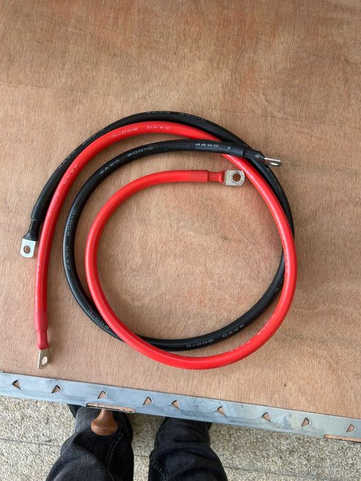 Cabos Bataria Solar em Slicone 4AWG