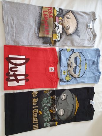 T-shirts South Park, Family Guy, Simpsons tamanho M