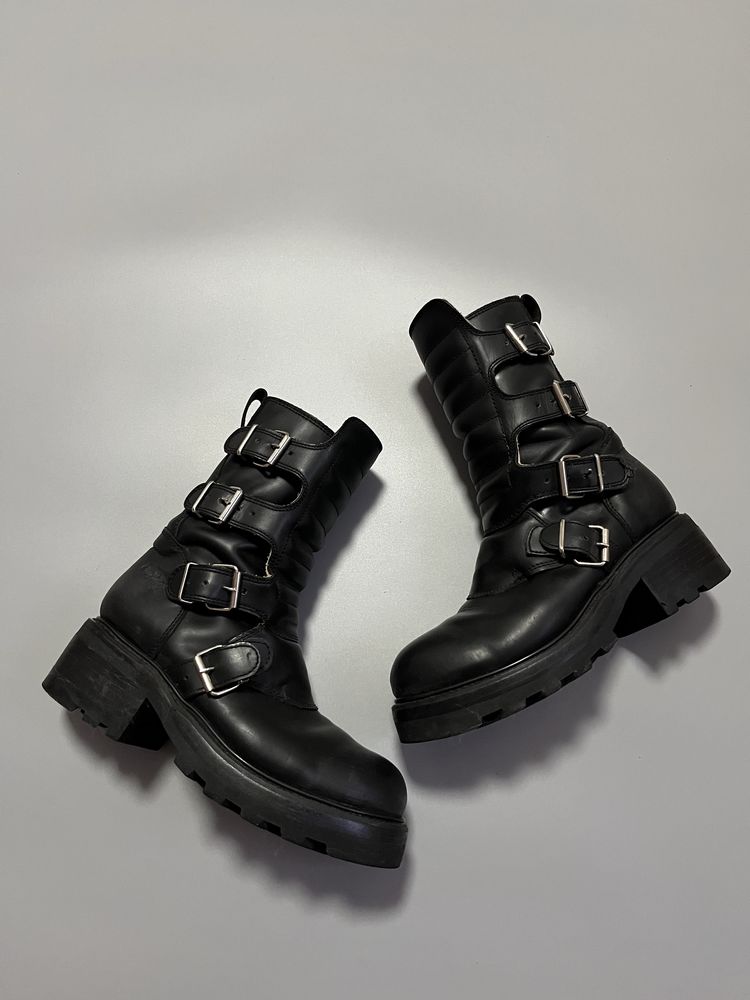 Сапоги buffalo gospher biker hi zip new rock 39(245cm)