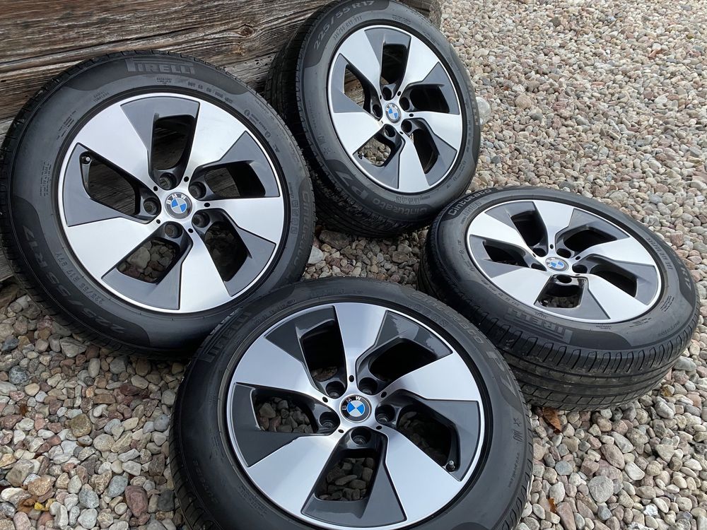 ŚLICZNE KOŁA BMW AUDI A4 A6 VW Skoda 5x112 jak nowe czujniki 225/55-17