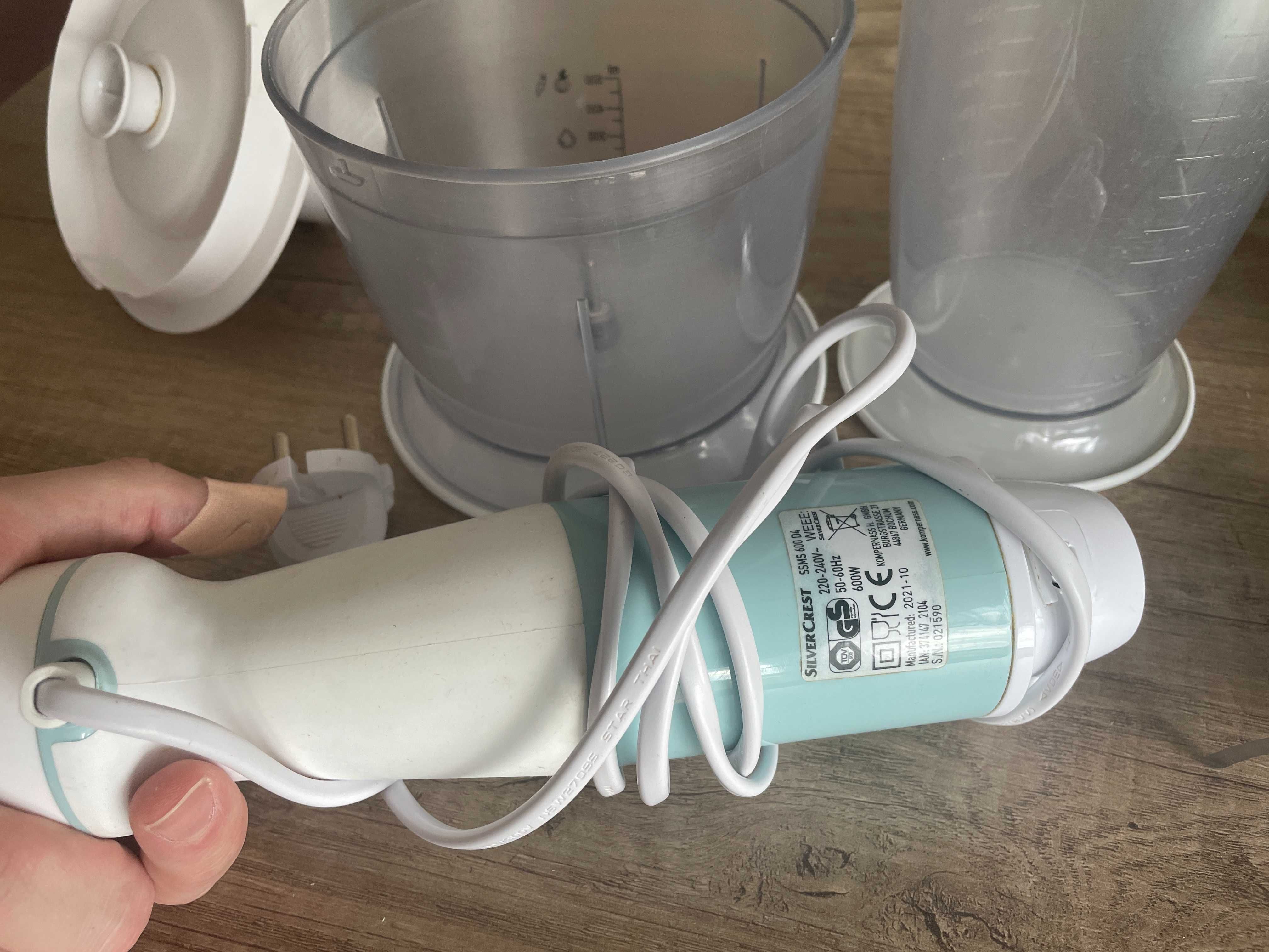 Blender ręczny SilverCrest Lidl - zestaw błękitny