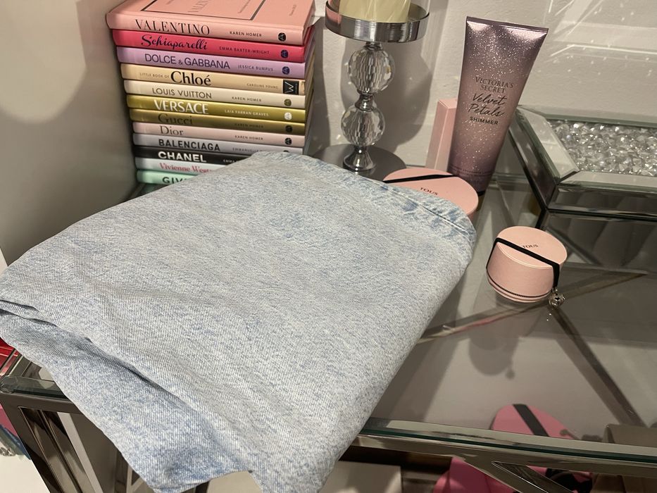 Super spodnie jeansy szerokie nogawki H&M