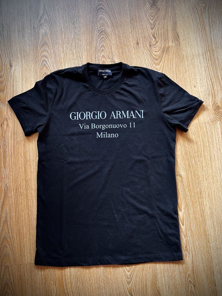 T-shirt GIORGIO ARMANI czarny 48 unisex