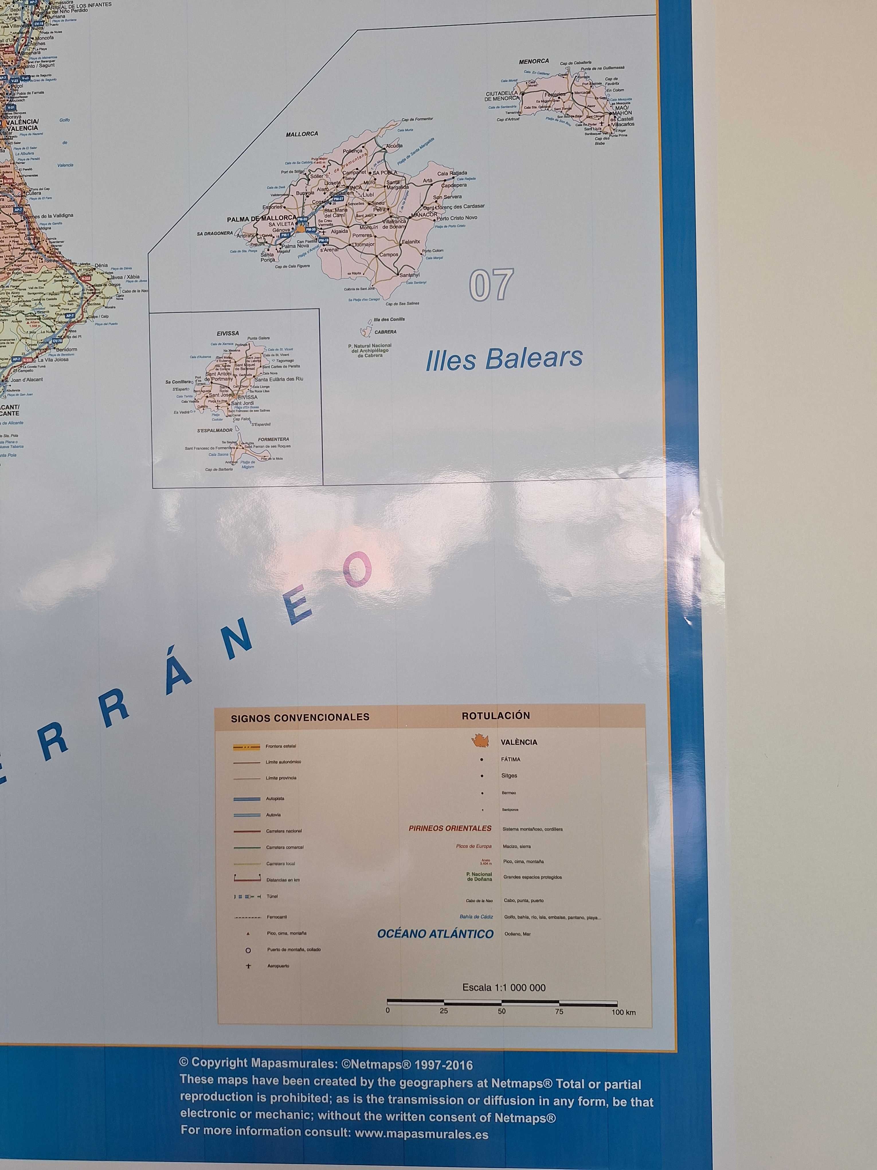 Cartazes com mapa de França + Portugal e Espanha com códigos postais