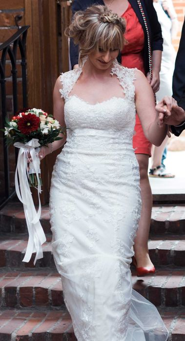 Koronkowa suknia ślubna, rozm.38/40 Justin Alexander, Rybka, Syrenka.