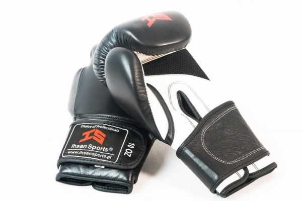 Nowe Rękawice bokserskie ergo strap system Ihsan Sports 12 OZ