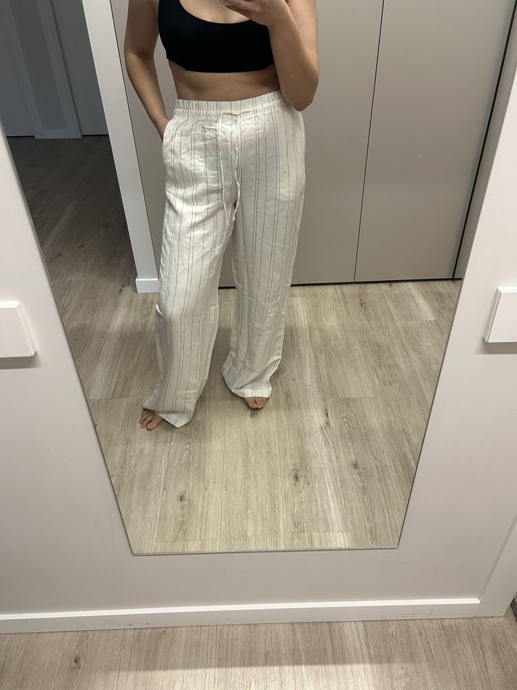 Брюки з льоном h&m розмір s