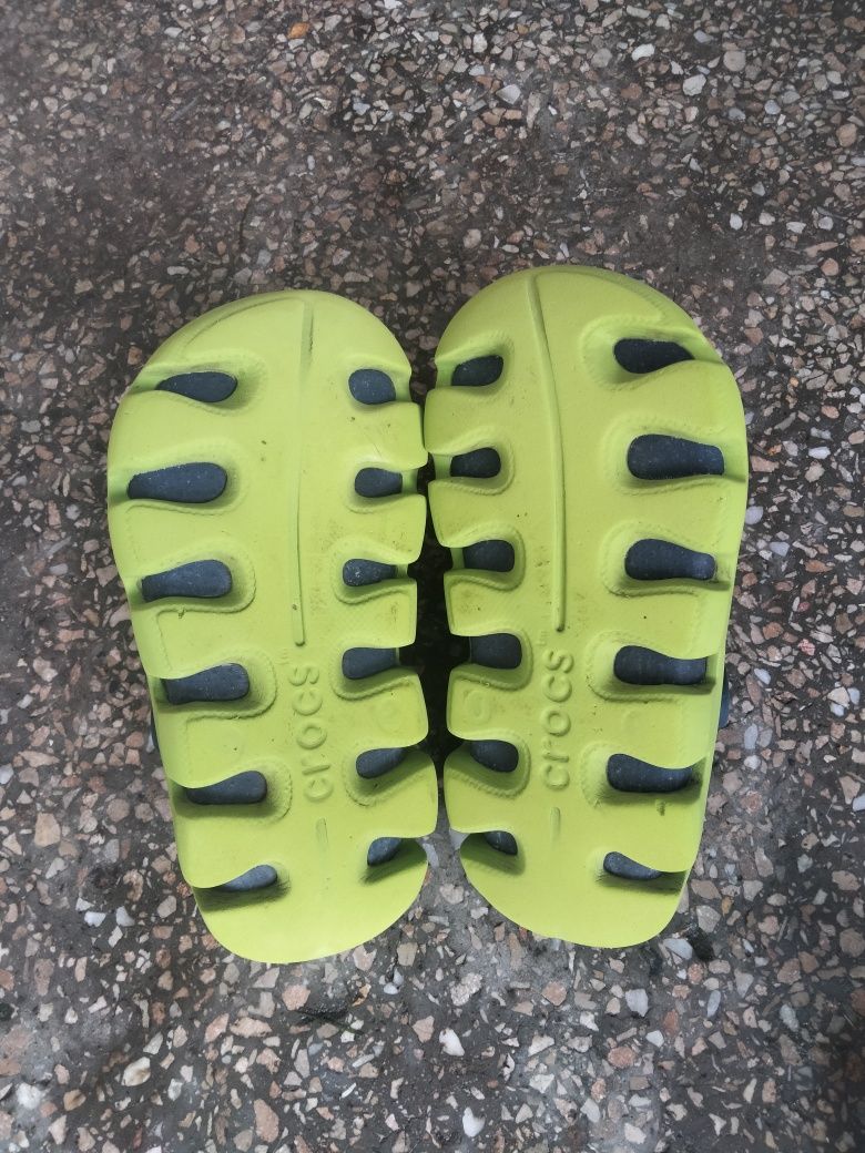 Тапочки Crocs  синьо-зелені