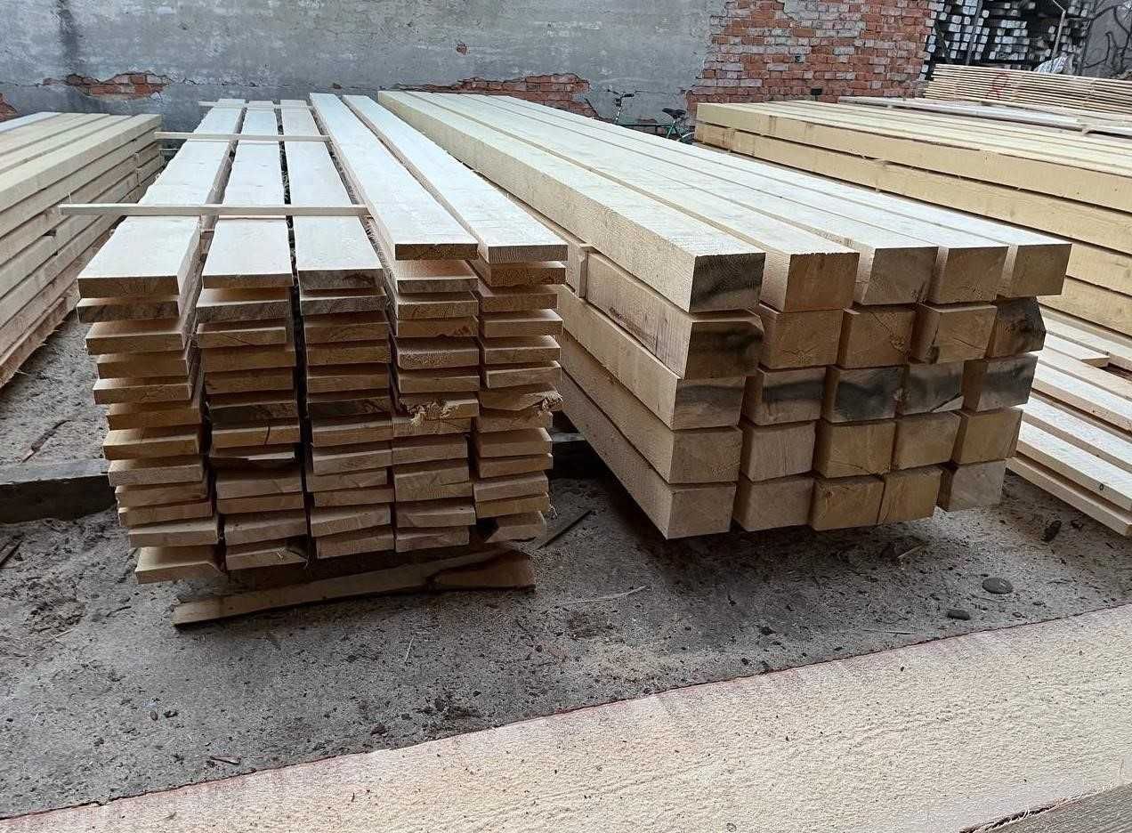 Пиломатеріали, брус 130*45*3м (дошка, кроква, доска вагонка). Доставка