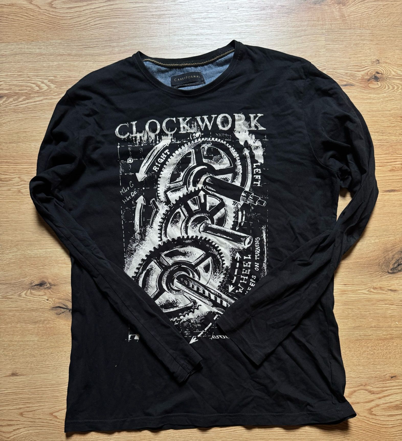 Męska koszulka z długim rękawem Carryform – CLOCKWORK, rozmiar L