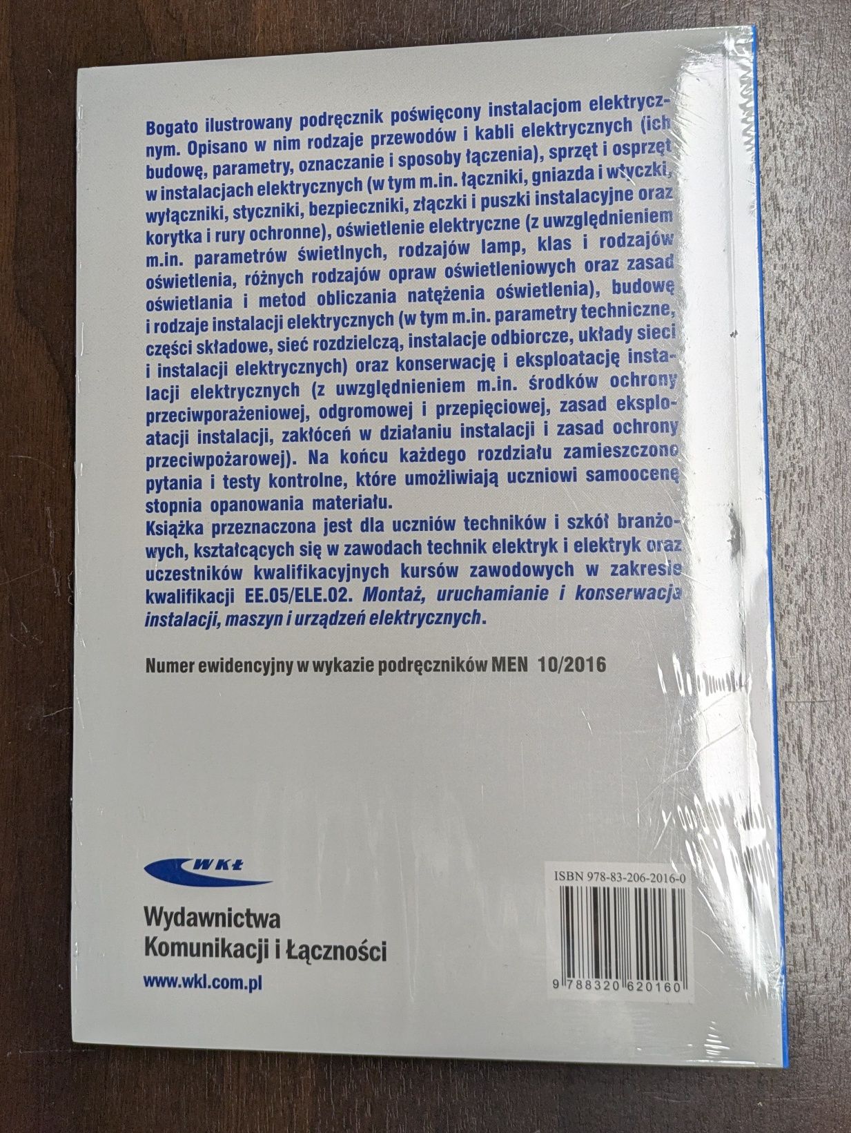 Książka Instalacje elektryczne Sławomir Kołodziejczyk WKŁ nowa