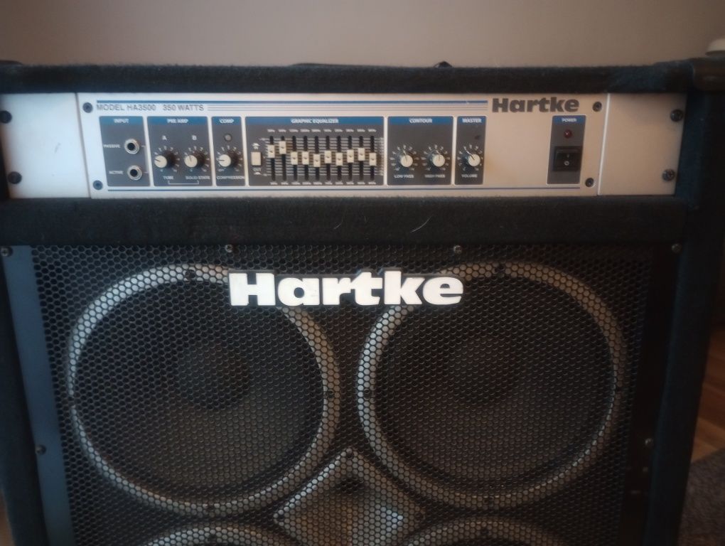 Wzmacniacz Basowy Hartke 350 Wat, VX3500 kompresor, equalizer.