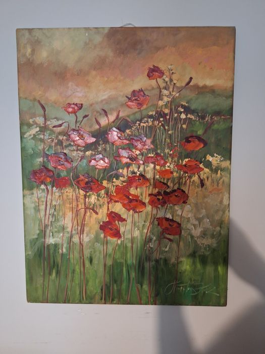 Obraz olejny  80x60  maki