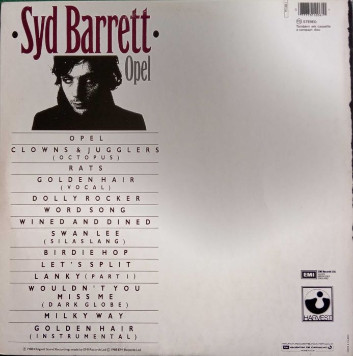 Syd Barrett	- - - - -	Opel	- - - - -	LP
