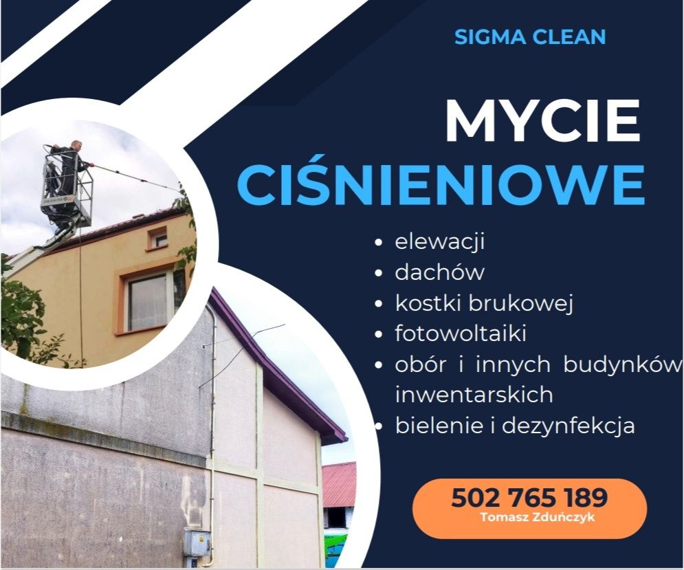 SIGMA Clean Mycie dachów elewacji paneli fotowoltaicznych obór kostki