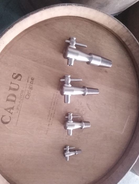 Torneiras em Inox para barris/pipos em madeira