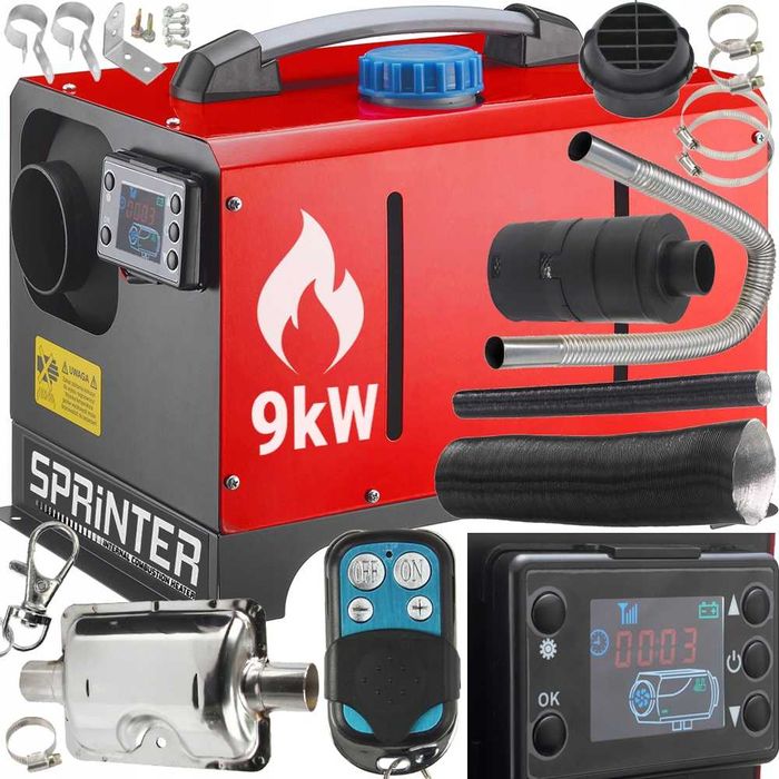 Nagrzewnica Spalinowa Olejowa 9KW WEBASTO Olej ON 12V/230A - NOWA