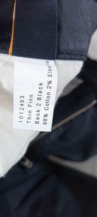 Jeans by Nudie Jeans Co. Thin Finn Back 2 Black W 31 L30