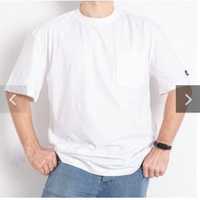 Большая мужская футболка 100% хлопок белая черная