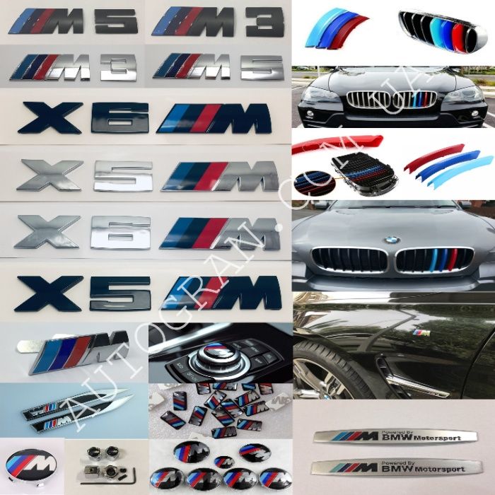 Эмблемы BMW M-power кузова салона