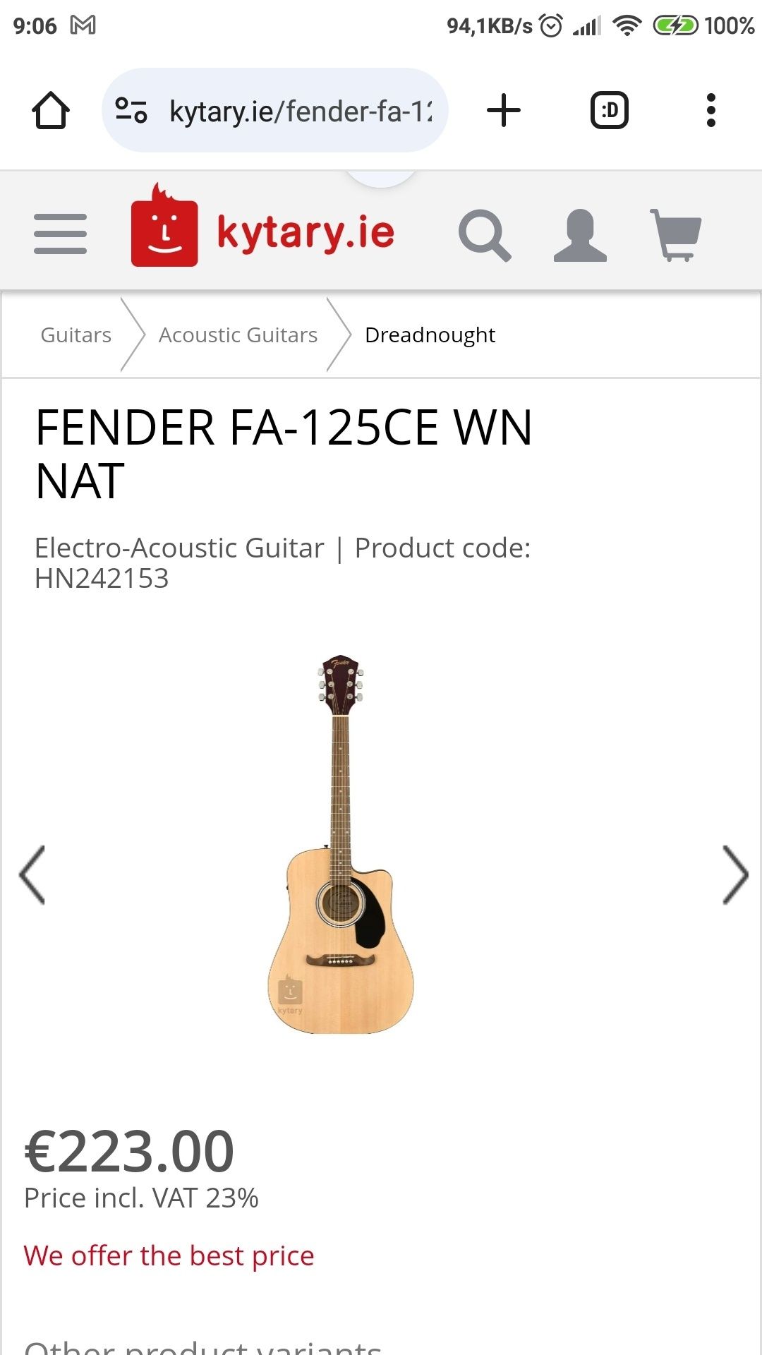 Violão elétrico FENDER cordas aço (praticamente novo)