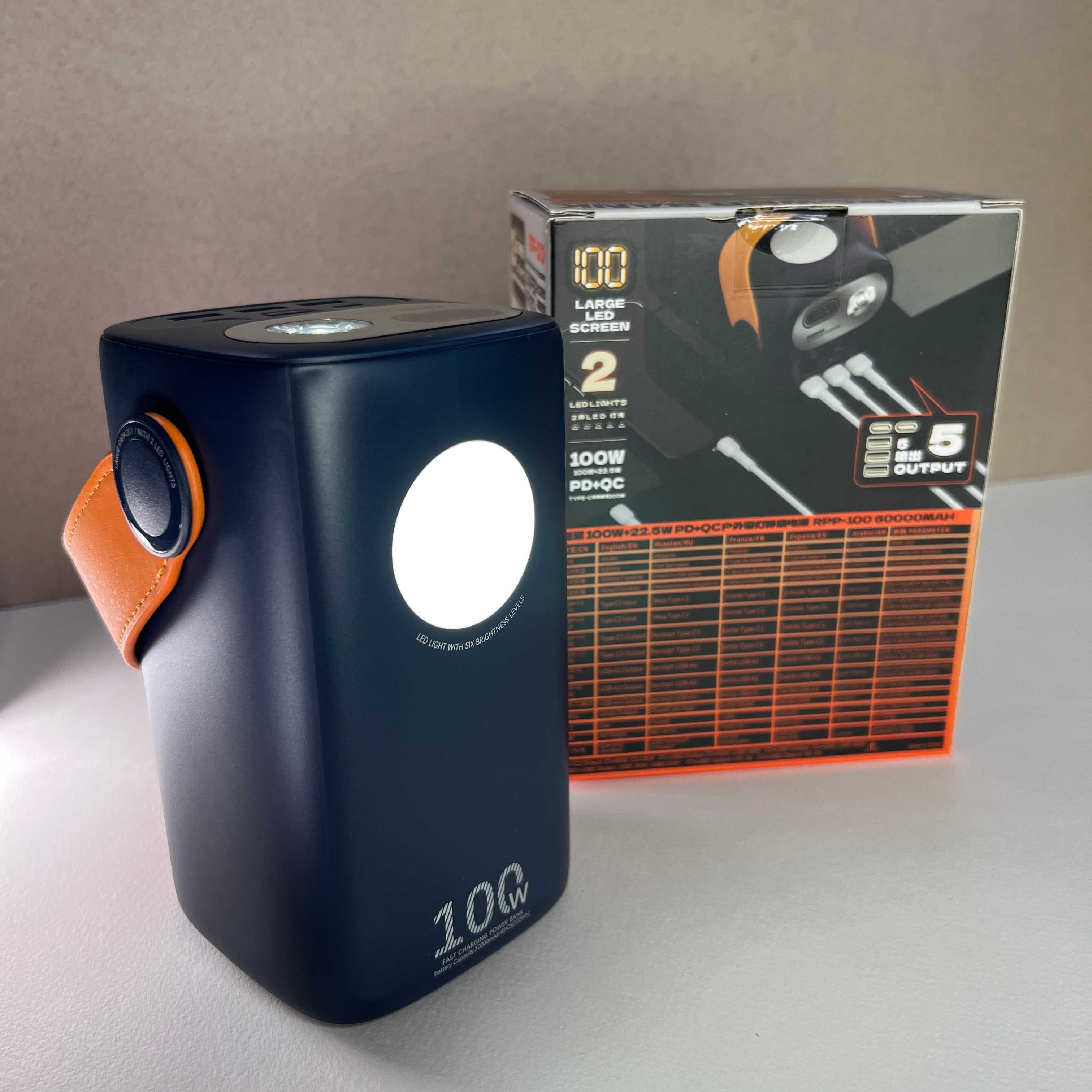 Повербанк для Ноутбука 60000 mAh 100W 3USB/2Type-C швидка зарядка