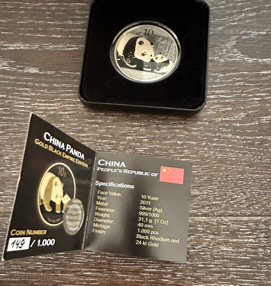 Монеты 1oz 0.999 серебро серия Gold Black Empire Special Edition