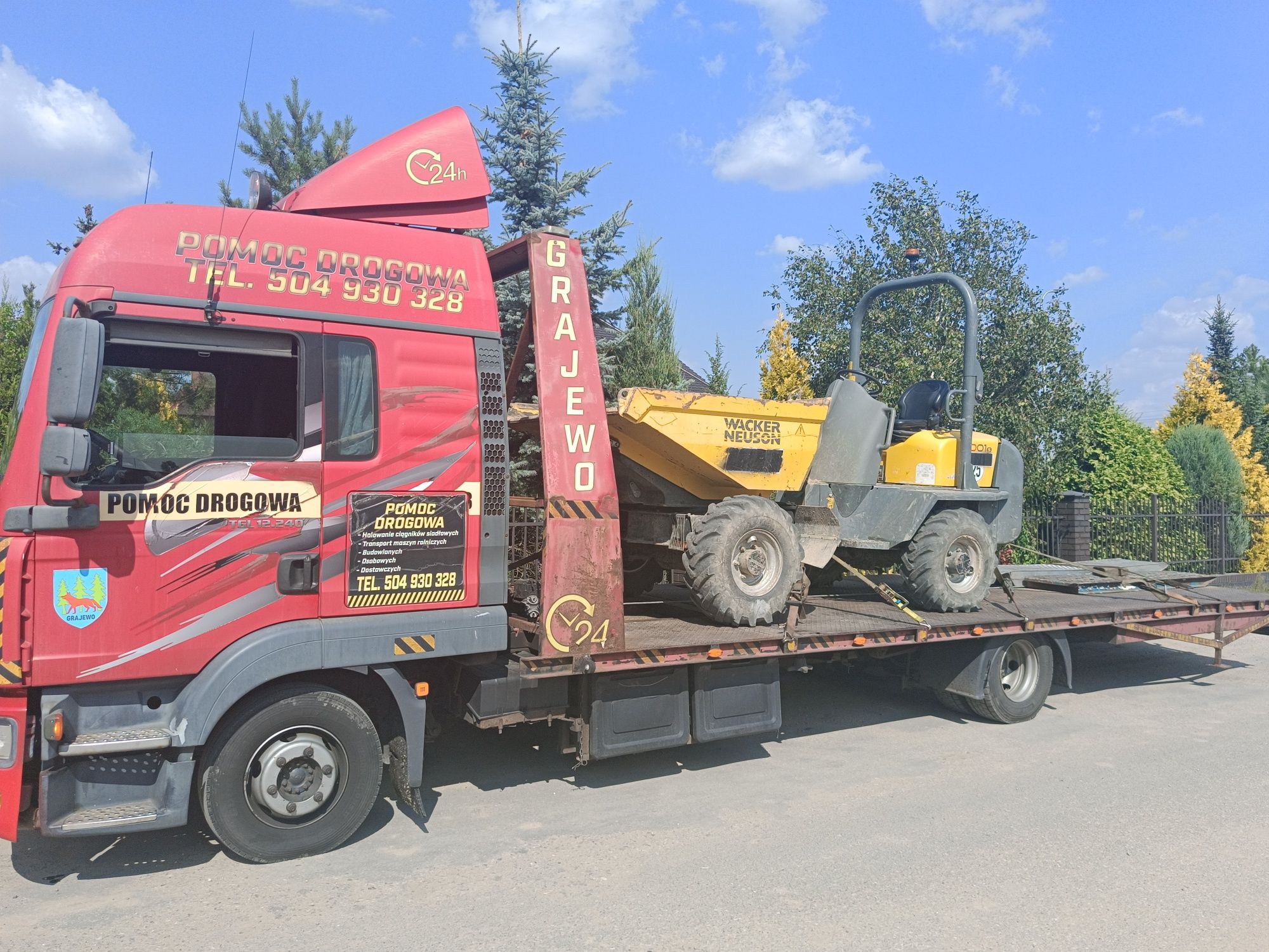 Pomoc Drogowa 24 h Grajewo Transport Maszyn