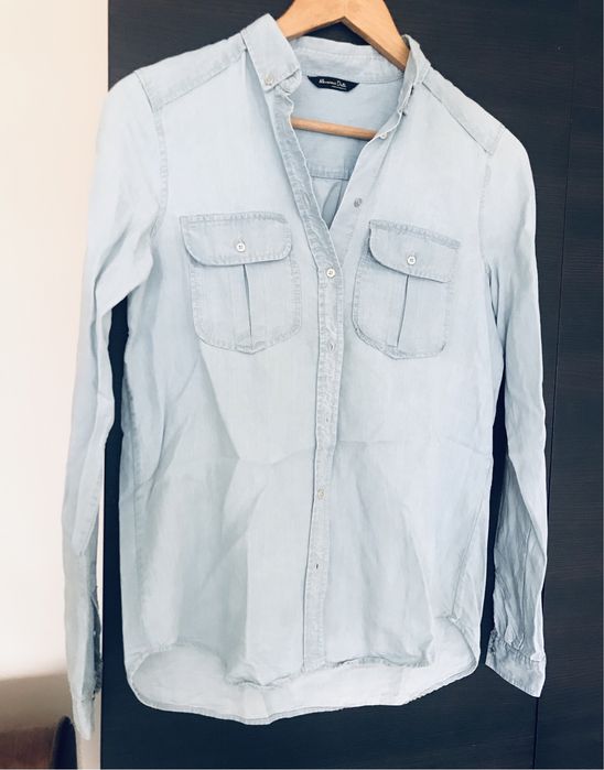 Koszula jeansowa ZARA niebieska S/36