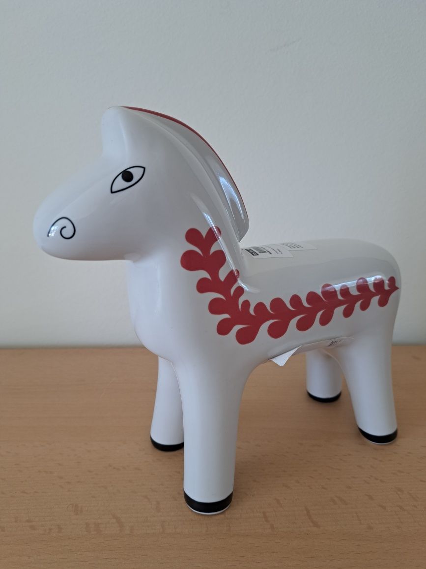 Ikea koń konik ceramiczny malowany Vinterfind
